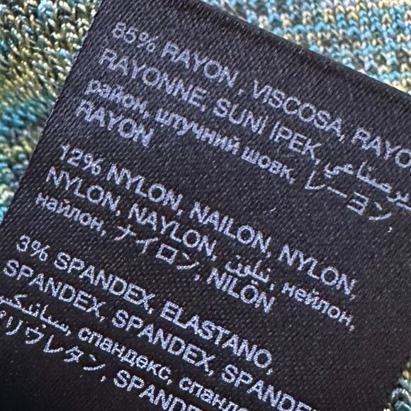 Bebe Space Dye Fit & Flare Dress Sleeveless Bold Stretch V-Neck Size Small NWT - Picture 10 of 11